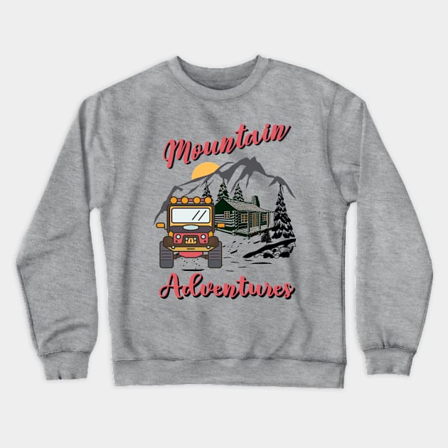 Mountain Adventure Crewneck Sweatshirt by Blended Designs